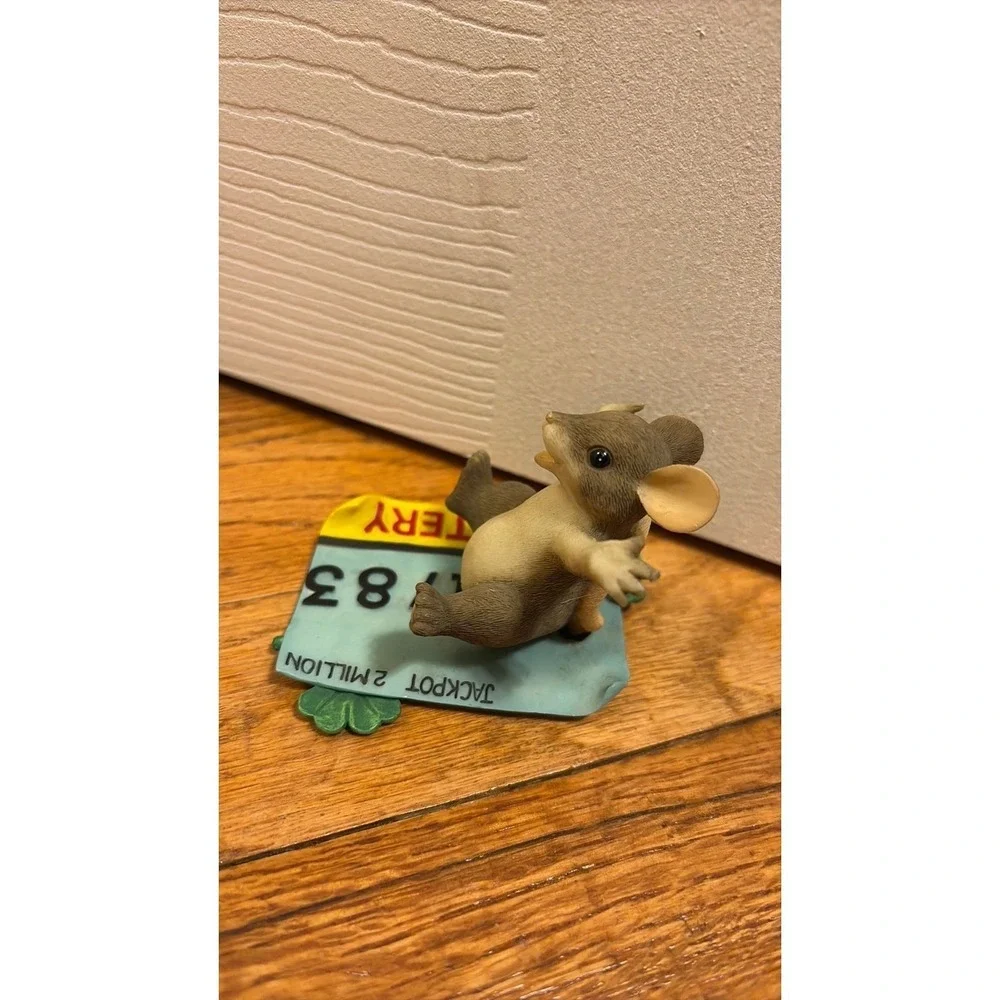 Fitz and Floyd Charming Tails‎ I'm A Winner Mouse Lottery Figurine 89/719